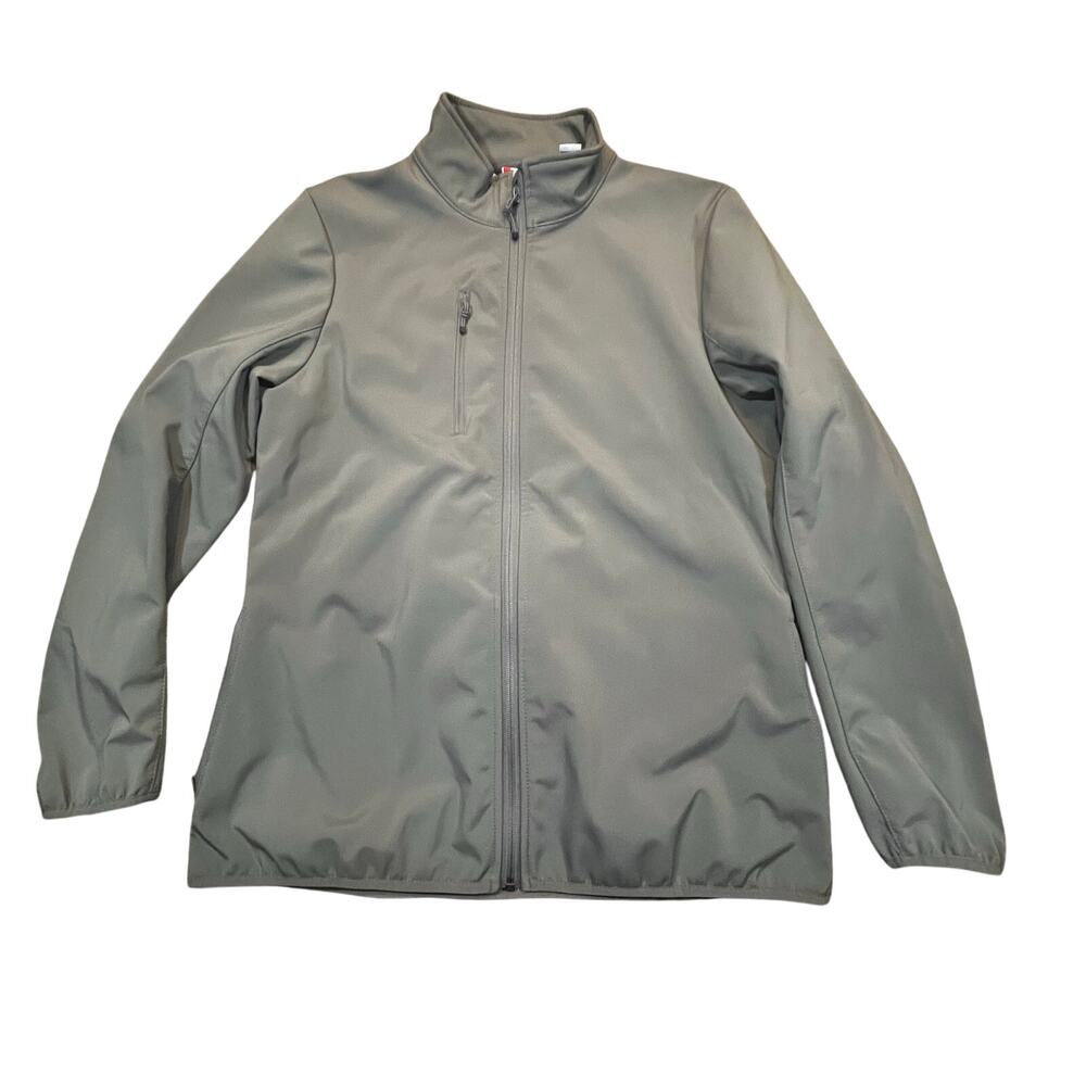 United Airlines Women’s Medium Softshell Jacket Gray‎ Full Zip Workwear